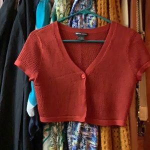 New York & company rustic orange color cardigan